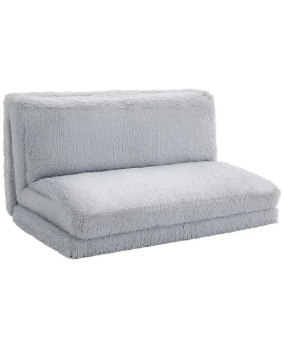 Homcom Bean Bag Floor Sofa Bed, Plush Folding Floor Mattress, Light