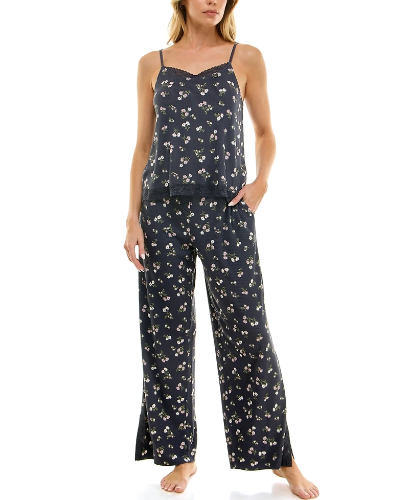 Roudelain Women's 2-Piece Pull On Cami Top and Pants Set