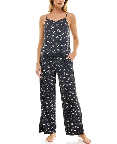 Roudelain Women's 2-Piece Pull On Cami Top and Pants Set
