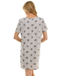 Roudelain Women's Short Sleeve Printed Sleepshirt