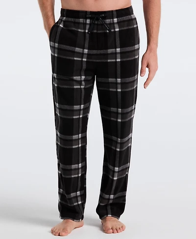 Perry Ellis Portfolio Men's Fleece Plaid Pants