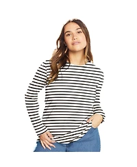 June + Vie Women's June + Vie Long-Sleeve Crewneck One + Only Tee