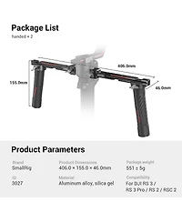 SmallRig Dual Handgrip for Dji Rs 2 / Rsc 2 / Rs 3 / Rs 3 Pro / Rs 4 / Rs 4 Pro Gimbals