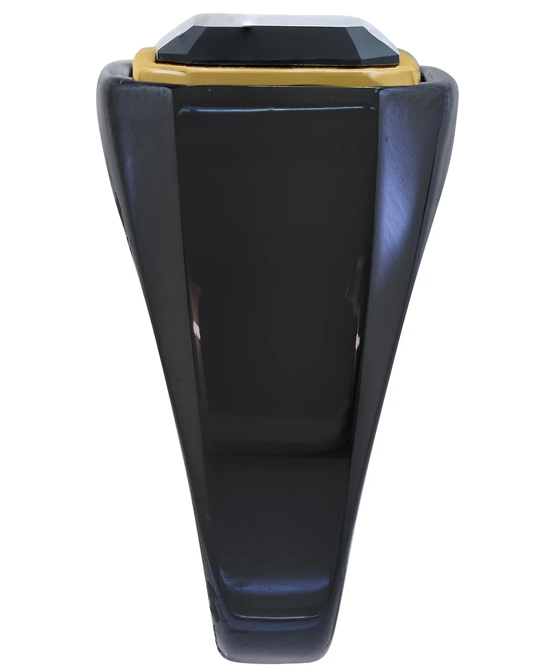 Effy Collection Men's Onyx Ring in 14K Gold over Silver