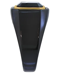 Effy Collection Men's Onyx Ring in 14K Gold over Silver