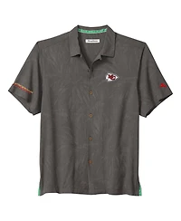 Tommy Bahama Men's Gray Kansas City Chiefs Endzone Paradise Coolmax Button-Up Shirt