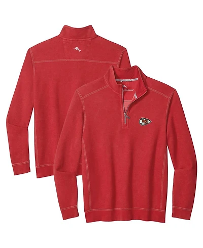 Tommy Bahama Men's Red Kansas City Chiefs Big Tall Montego Bay Half-Zip Pullover Sweatshirt