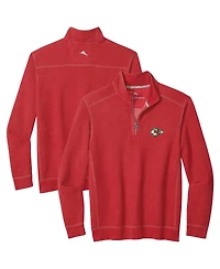 Tommy Bahama Men's Red Kansas City Chiefs Big Tall Montego Bay Half-Zip Pullover Sweatshirt