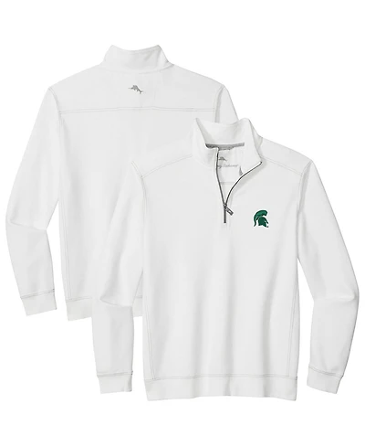 Tommy Bahama Men's White Michigan State Spartans Montego Bay Half-Zip Jacket