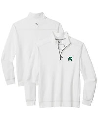 Tommy Bahama Men's White Michigan State Spartans Montego Bay Half-Zip Jacket