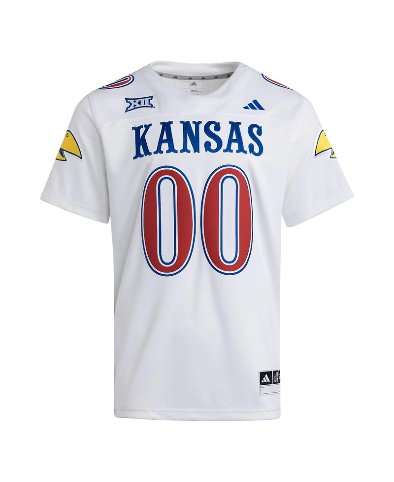 Adidas Men's 00 White Kansas Jayhawks Premier Strategy Jersey
