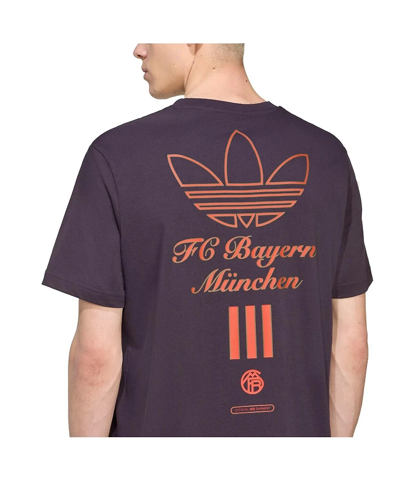 Adidas Men's Black Bayern Munich Terrace Icons Collection Graphic T-Shirt