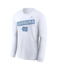 Jordan Men's White North Carolina Tar Heels Two-Hit Classic Location Long Sleeve T-Shirt