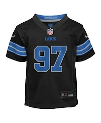 Nike Preschool Aidan Hutchinson Black Detroit Lions Alternate Player Game Jersey