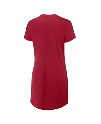 Fanatics Women's Cardinal Usc Trojans Ruched Drape T-Shirt Dress