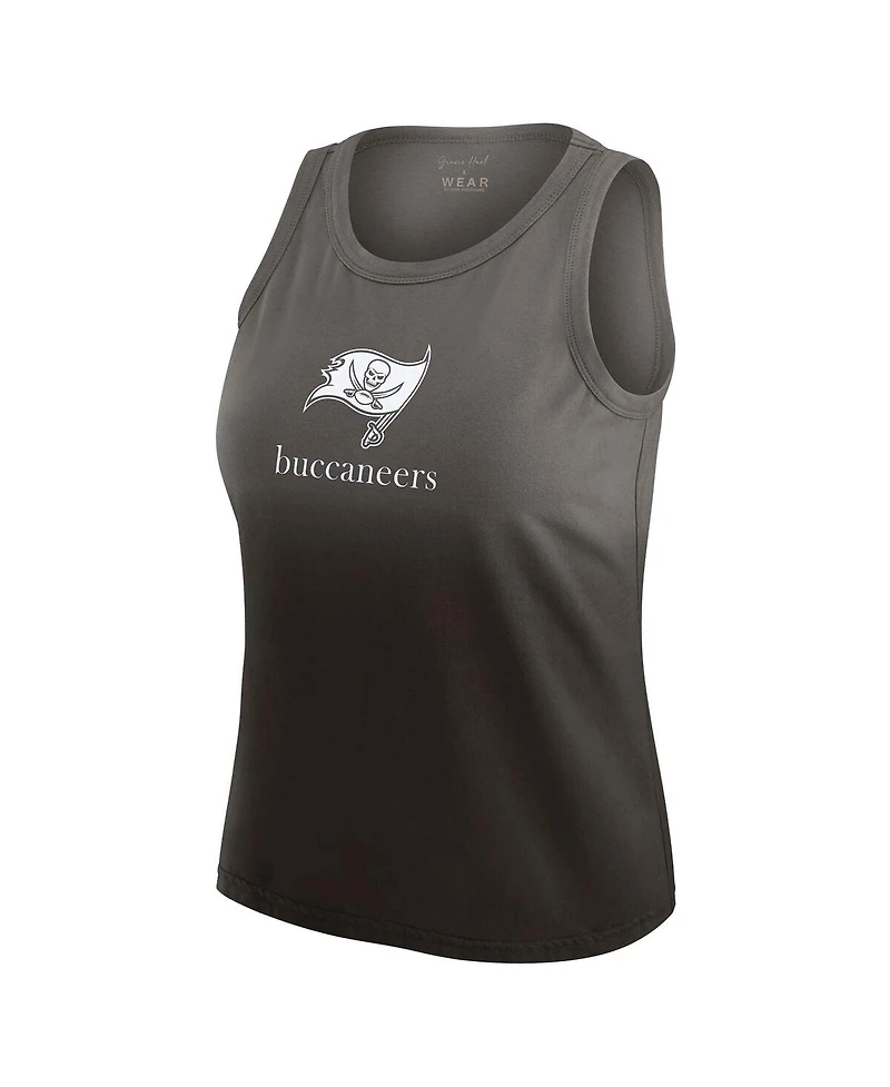 Wear by Erin Andrews Women's x Gracie Hunt Pewter Tampa Bay Buccaneers Ombre Tank Top