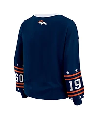 Wear by Erin Andrews Women's Navy Denver Broncos Sport Long-Sleeve T-Shirt