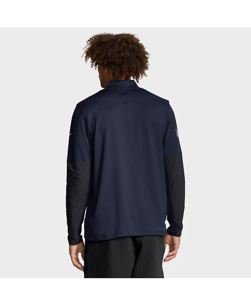 Nike Men's Navy Dallas Cowboys Sideline Dri-fit Half-Zip Pullover