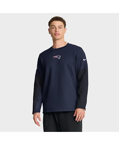Nike Men's Navy New England Patriots Sideline Scripted to Win Performance Long Sleeve T-Shirt