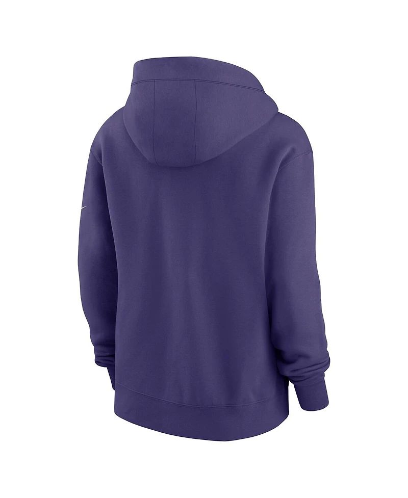 Nike Women's Purple Baltimore Ravens Phoenix Rewind Full-Zip Hoodie