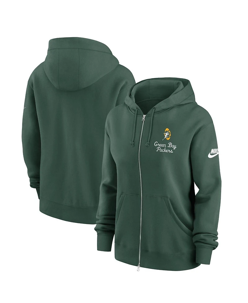Nike Women's Green Bay Packers Phoenix Rewind Full-Zip Hoodie