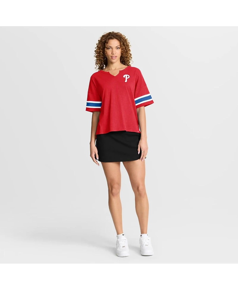 Fanatics Women's Red Philadelphia Phillies Curl Route T-Shirt