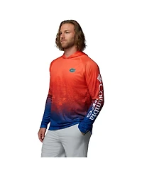 Columbia Men's Orange Florida Gators Pfg Gradient Water Super Terminal Tackle Hoodie Omni-Wick T-Shirt