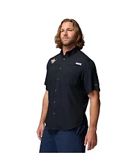 Columbia Men's Black Texas Longhorns Tamiami Omni-Shade Button-Down Shirt