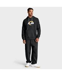 Nike Men's Black Los Angeles Rams Sideline Standard Issue Initial Home Dri-fit Hoodie