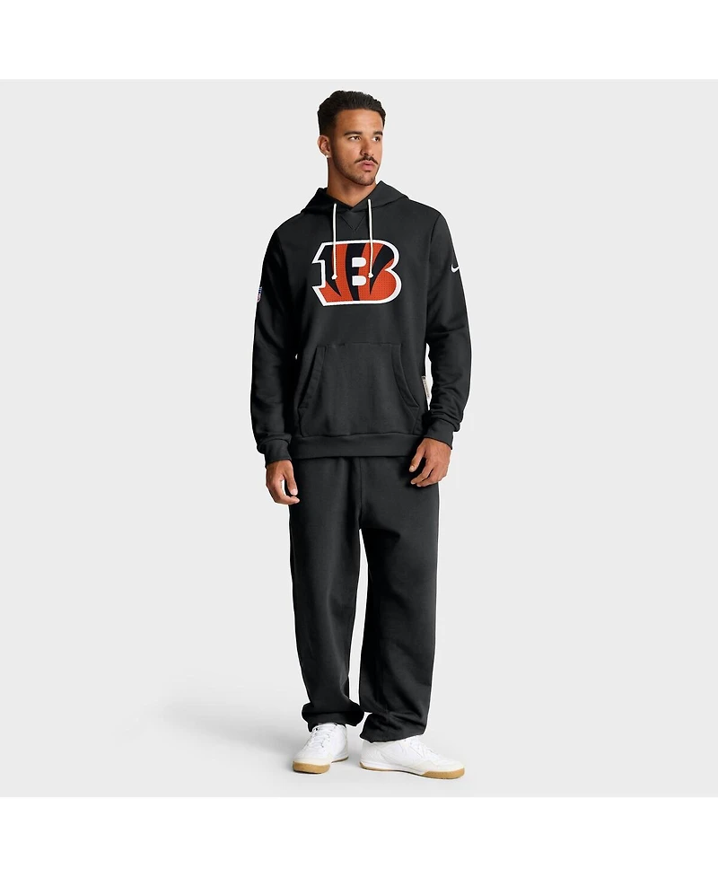Nike Men's Black Cincinnati Bengals Sideline Standard Issue Initial Home Dri-fit Hoodie