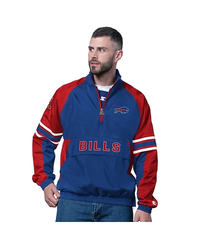 Starter Men's Royal Buffalo Bills Prospect Half-Zip Pullover Sweatshirt