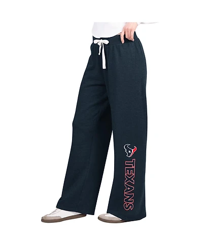 G-iii 4Her by Carl Banks Women's Navy Houston Texans Field Wide Leg Sweatpants