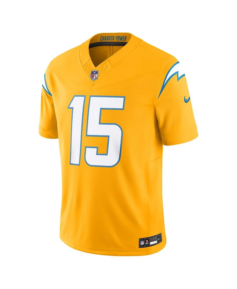 Nike Men's Ladd McConkey Gold Los Angeles Chargers Alternate Charger Power Vapor F.u.s.e. Limited Jersey