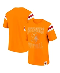 Darius Rucker Collection by Fanatics Men's Orange Tampa Bay Buccaneers Distressed Throwback Shoulder Stripe T-Shirt