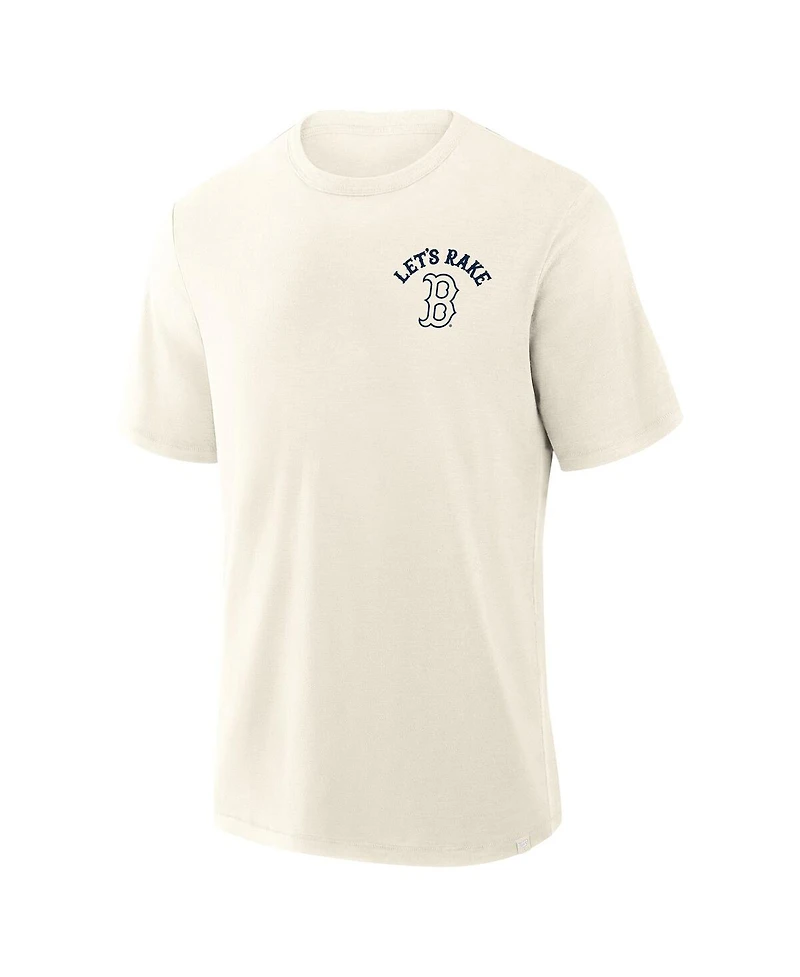 Fanatics Men's Cream Boston Red Sox Nostalgia Stadium Slub T-Shirt
