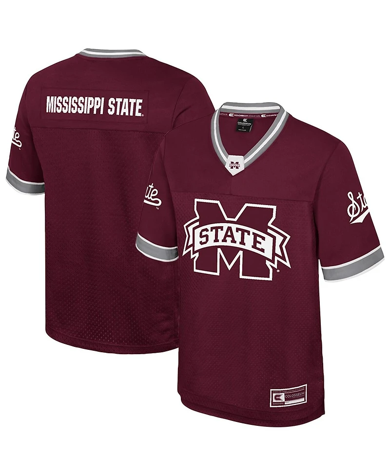 Colosseum Men's Maroon Mississippi State Bulldogs Nothing but the Hits Football Jersey