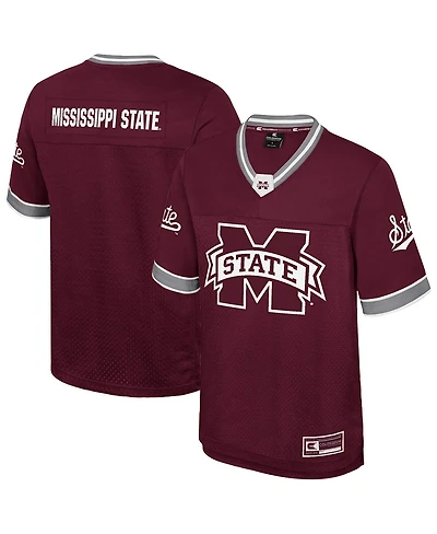 Colosseum Men's Maroon Mississippi State Bulldogs Nothing but the Hits Football Jersey