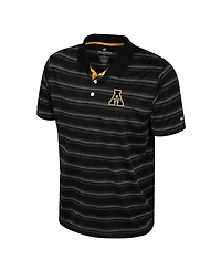 Colosseum Men's Black Appalachian State Mountaineers Milk Steak Polo Shirt