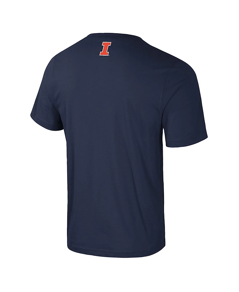 Colosseum Men's Navy Illinois Fighting Illini Color Pop Active Blend T-Shirt