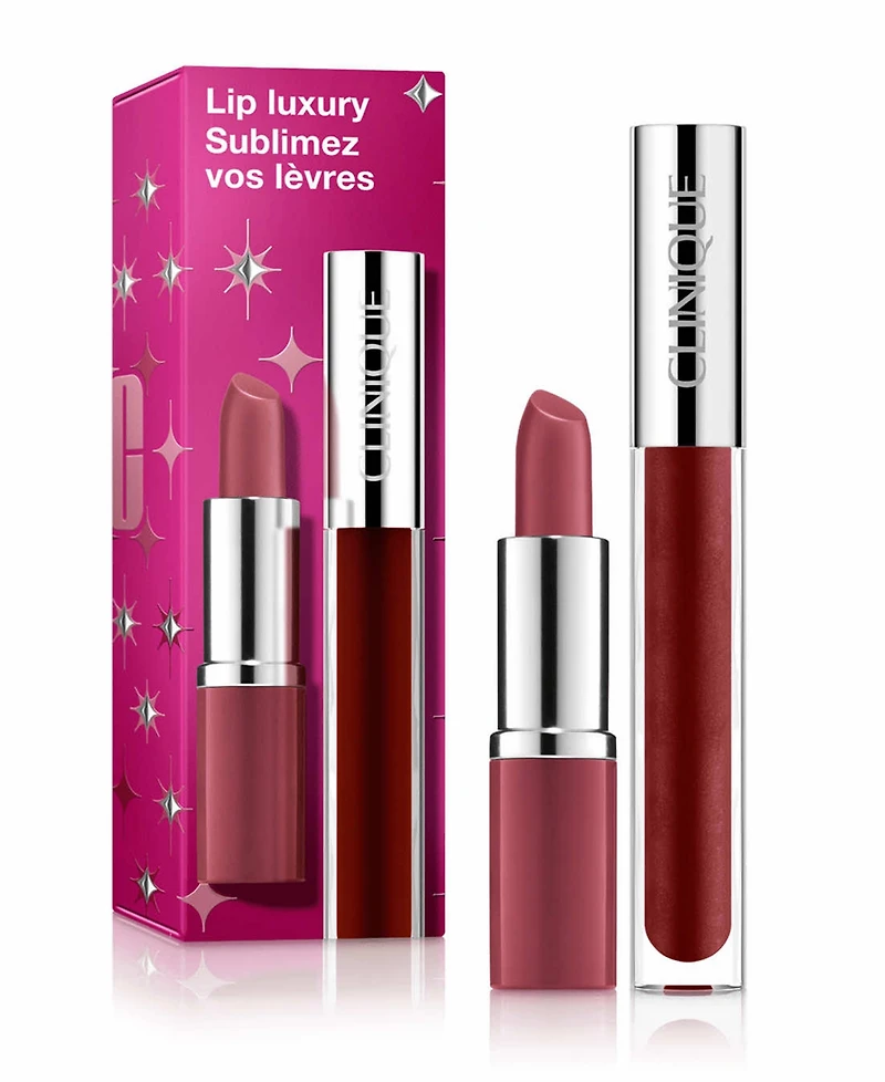 Clinique 2-Piece Lip Luxury Lipstick and Lip Gloss Set