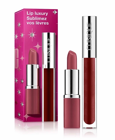 Clinique 2-Piece Lip Luxury Lipstick and Lip Gloss Set