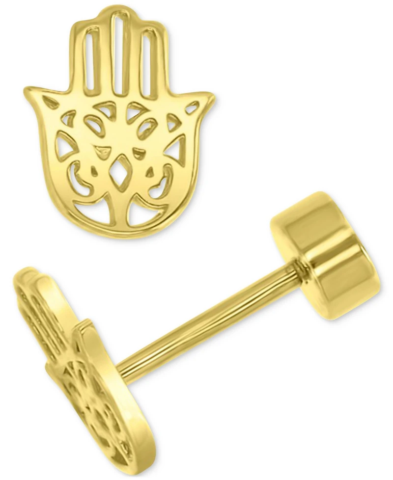 Macy's Earrings in 14k Yellow Gold over Sterling Silver