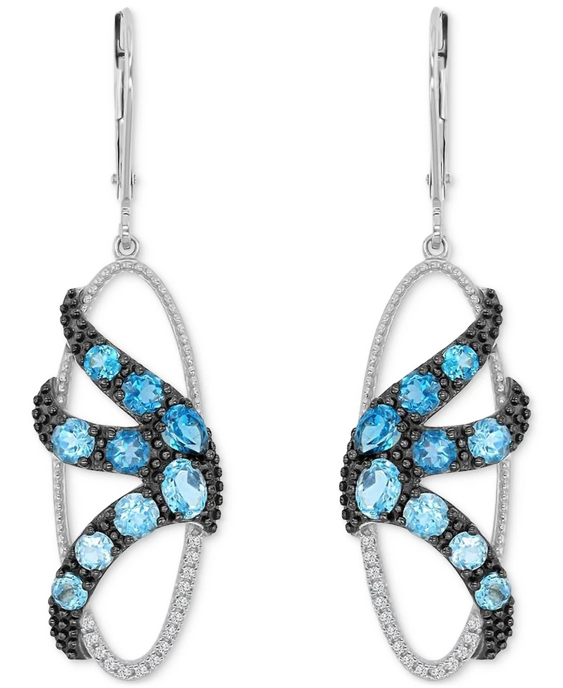 Macy's Diamond Drop Earrings (0.09 ct. t.w.) in Sterling Silver