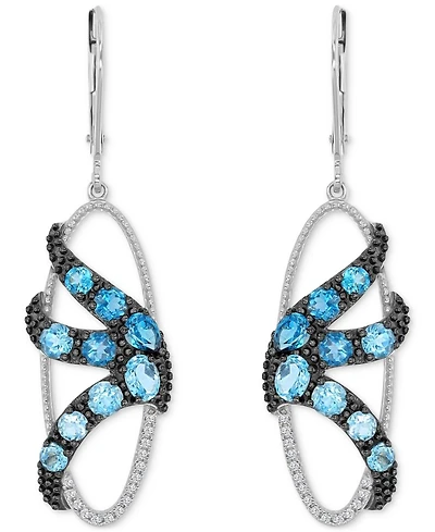 Macy's Diamond Drop Earrings (0.09 ct. t.w.) in Sterling Silver