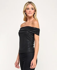 Seni & Cade Juniors Lurex Off-The-Shoulder Top