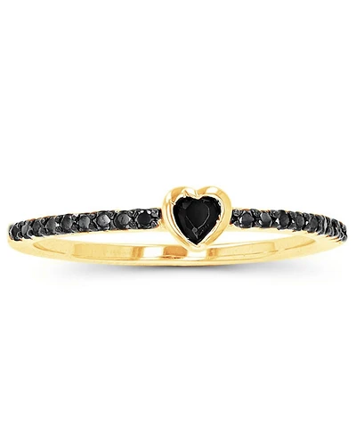 Macy's Cubic Zirconia Heart Cut Ring (0.496 ct. t.w.) 14K Yellow Gold Over Sterling Silver