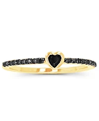 Macy's Cubic Zirconia Heart Cut Ring (0.496 ct. t.w.) 14K Yellow Gold Over Sterling Silver