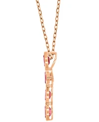 Macy's Rhodolite Necklace (1.8 ct.t.w.) in 14k Rose Gold over Sterling Silver