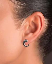 Macy's Black Spinel and Chrome Diopside Earrings (0.01 ct. t.w.) in Sterling Silver