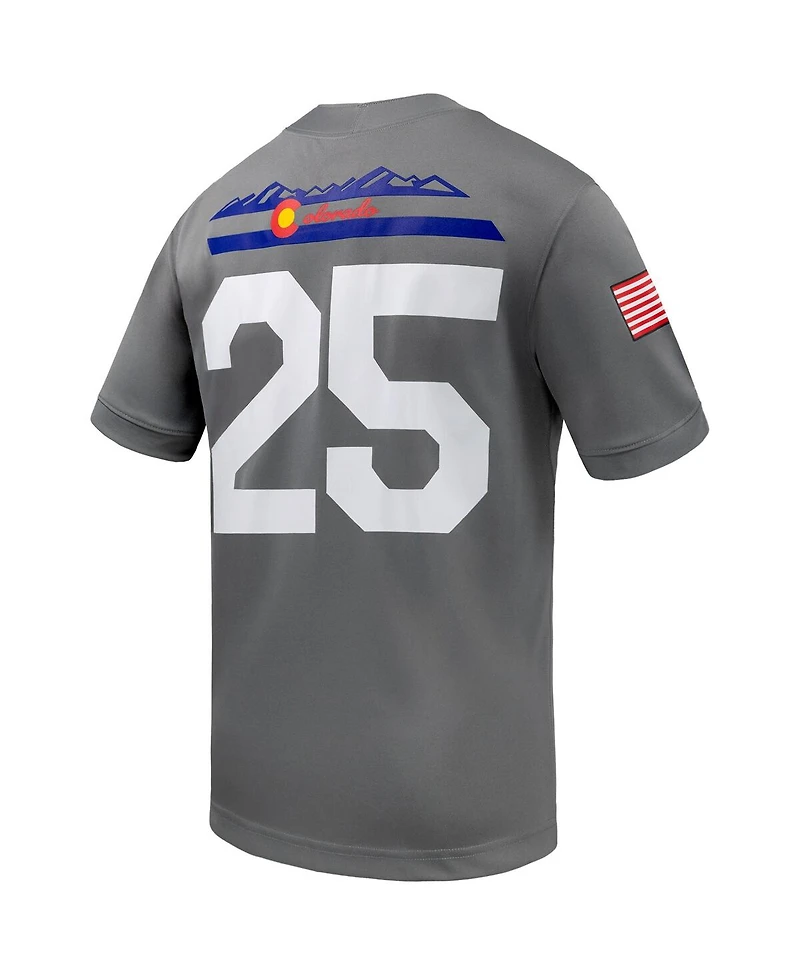 Nike Men's 25 Gray Air Force Falcons Apls Fighting Falcon Collection Football Game Jersey